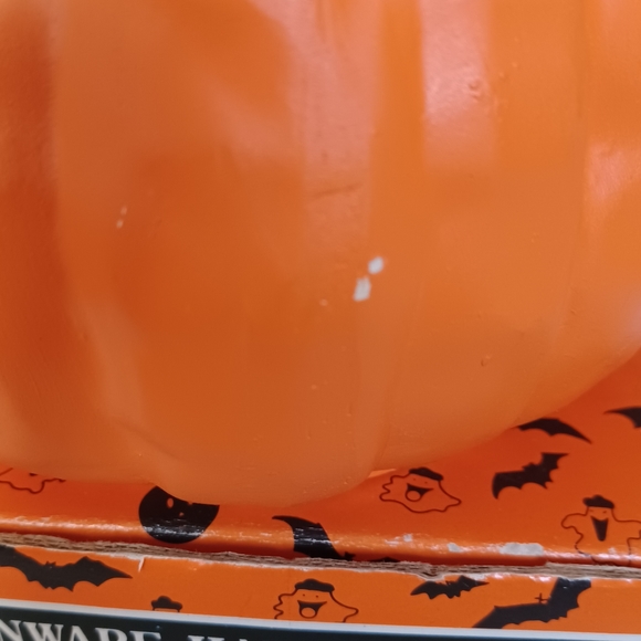 VINTAGE 1992 Four Star Hand Painted CERAMIC Pumpkin Candle 3.75"x3.50"x3.50" - Picture 6 of 16